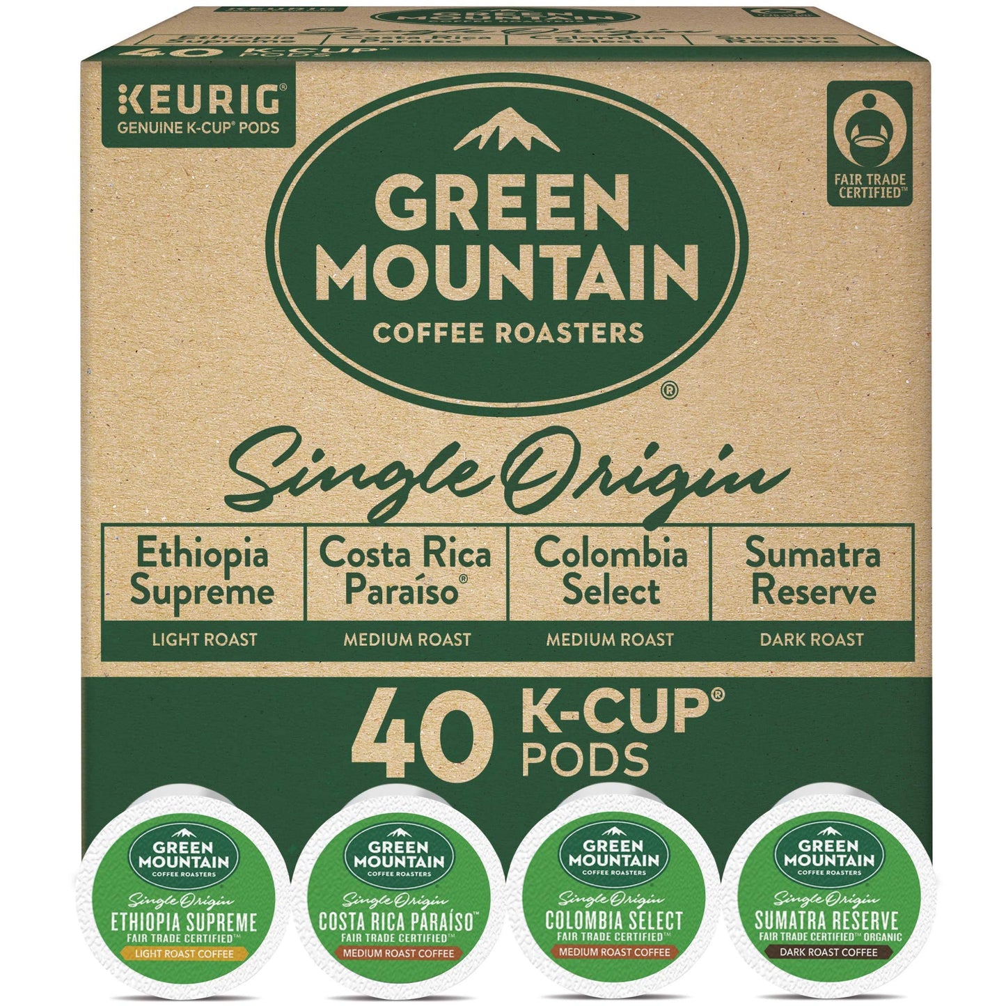 Keurig Coffee Lovers' Collection Sampler Pack, Single-Serve K-Cup Pods, Compatible with all Keurig 1.0/Classic, 2.0 and K-Café Coffee Makers, Variety Pack, 40 Count