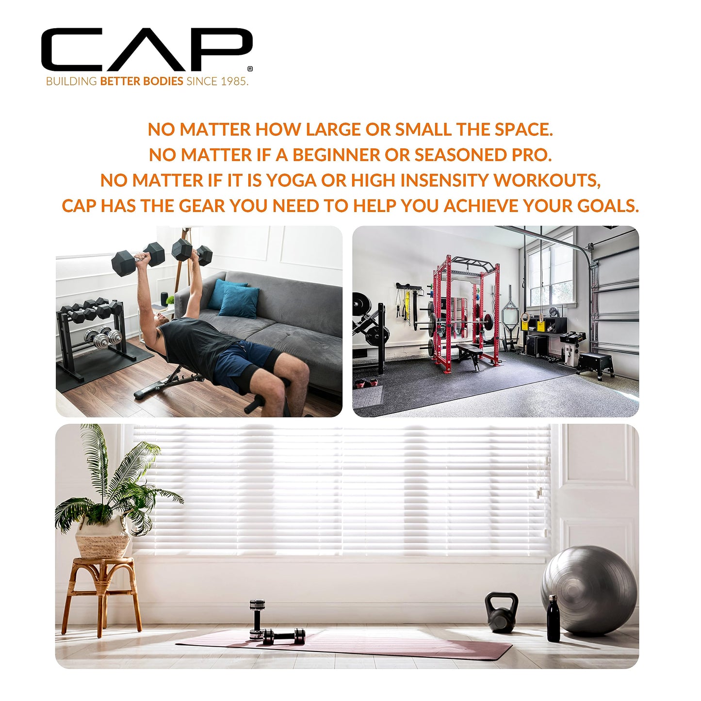 CAP Barbell Dumbbell Set with Rack | Multiple Options in 150lbs and 210lbs