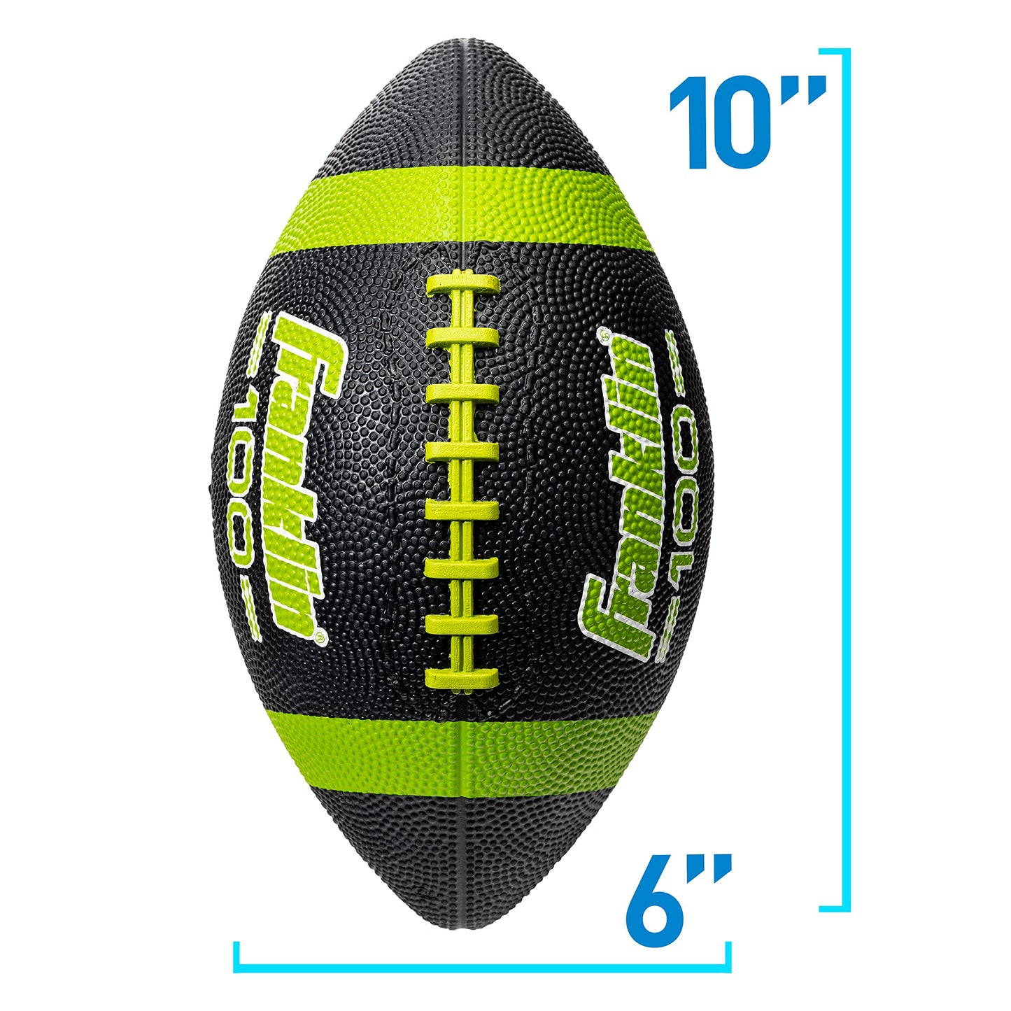 Franklin Sports Kids Junior Football - Grip-Rite 100 Youth Junior Size Rubber Footballs - Peewee Kids Durable Outdoor Rubber Footballs - Single Footballs + 6 Football Bulk Packs Available