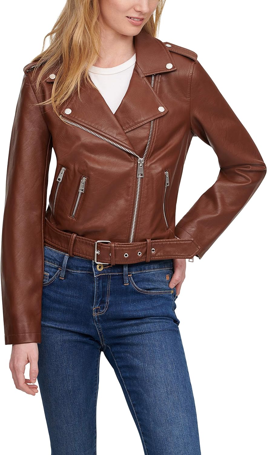 Levi's Women's Belted Faux Leather Moto Jacket (Regular & Plus Size)