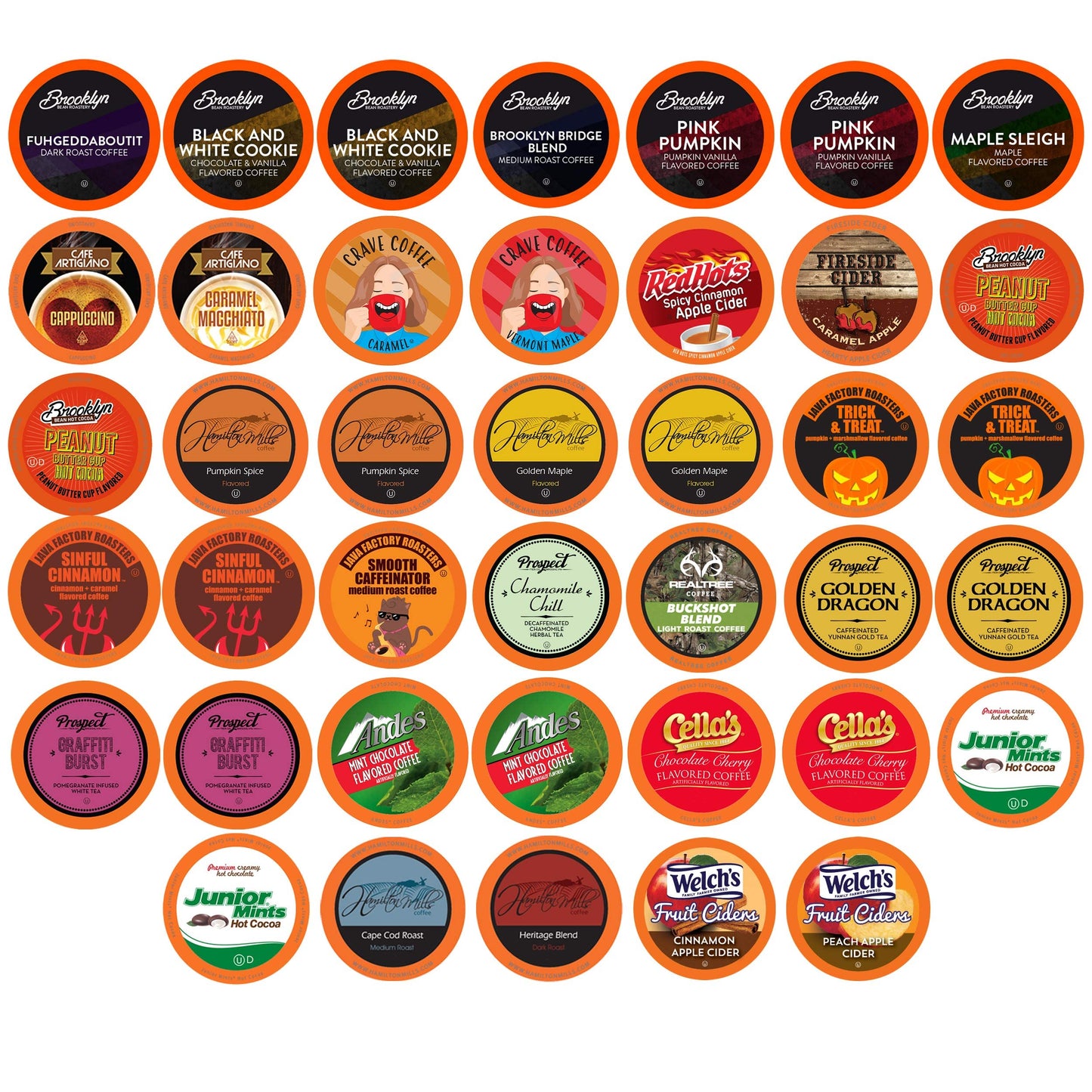 Two Rivers Coffee Flavored Coffee Pods Compatible with Keurig K Cup Brewers, Assorted Variety Pack Flavored Coffee, 40 Count