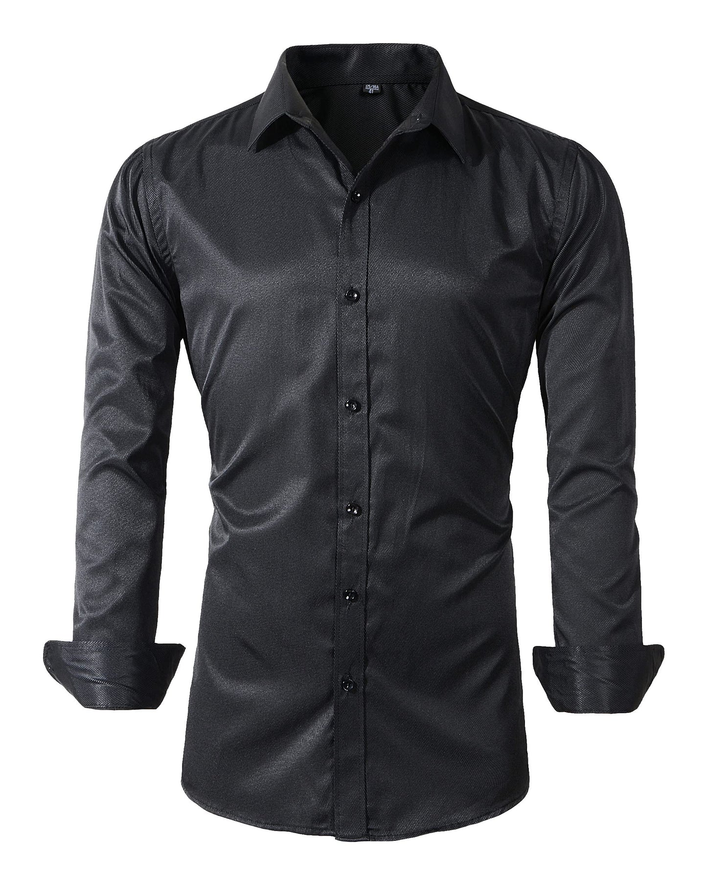 Beninos Mens Long Sleeve Slim Fit Dress Shirts