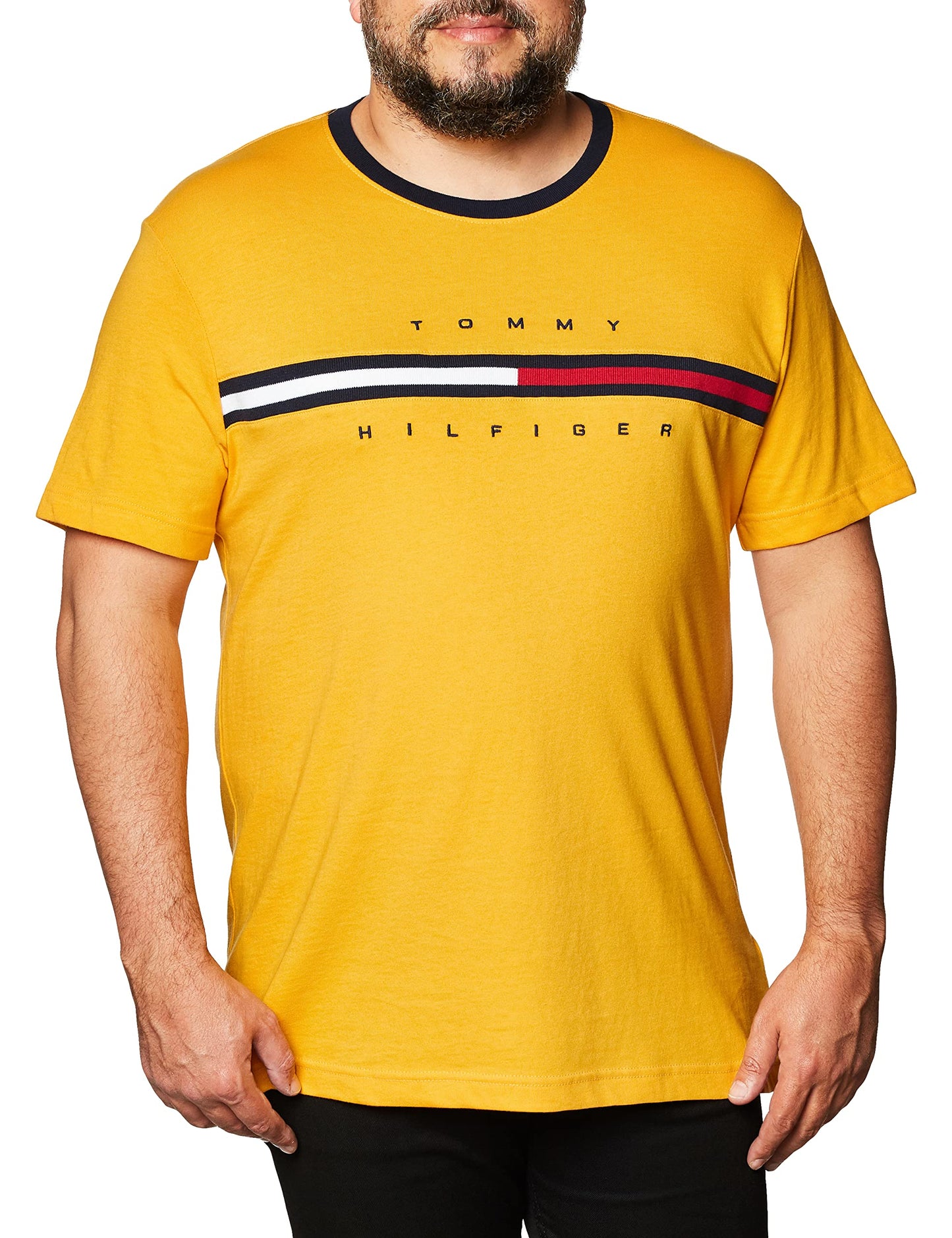 Tommy Hilfiger Men's Short Sleeve Signature Stripe Graphic T-Shirt