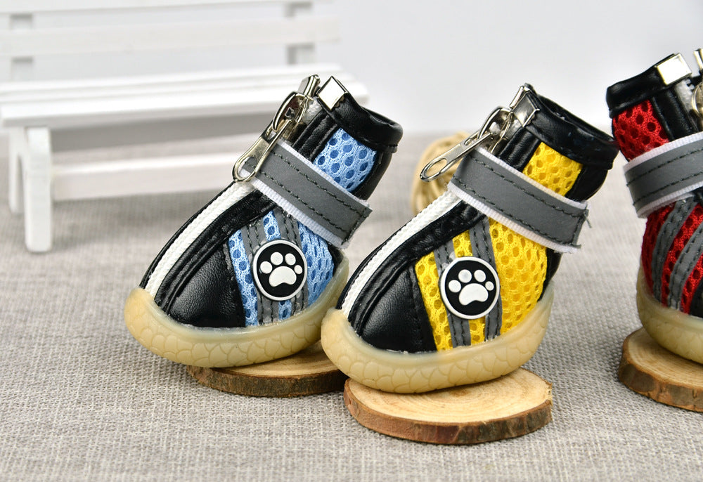 Sandwich Mesh Dog Shoes Breathable Reflective