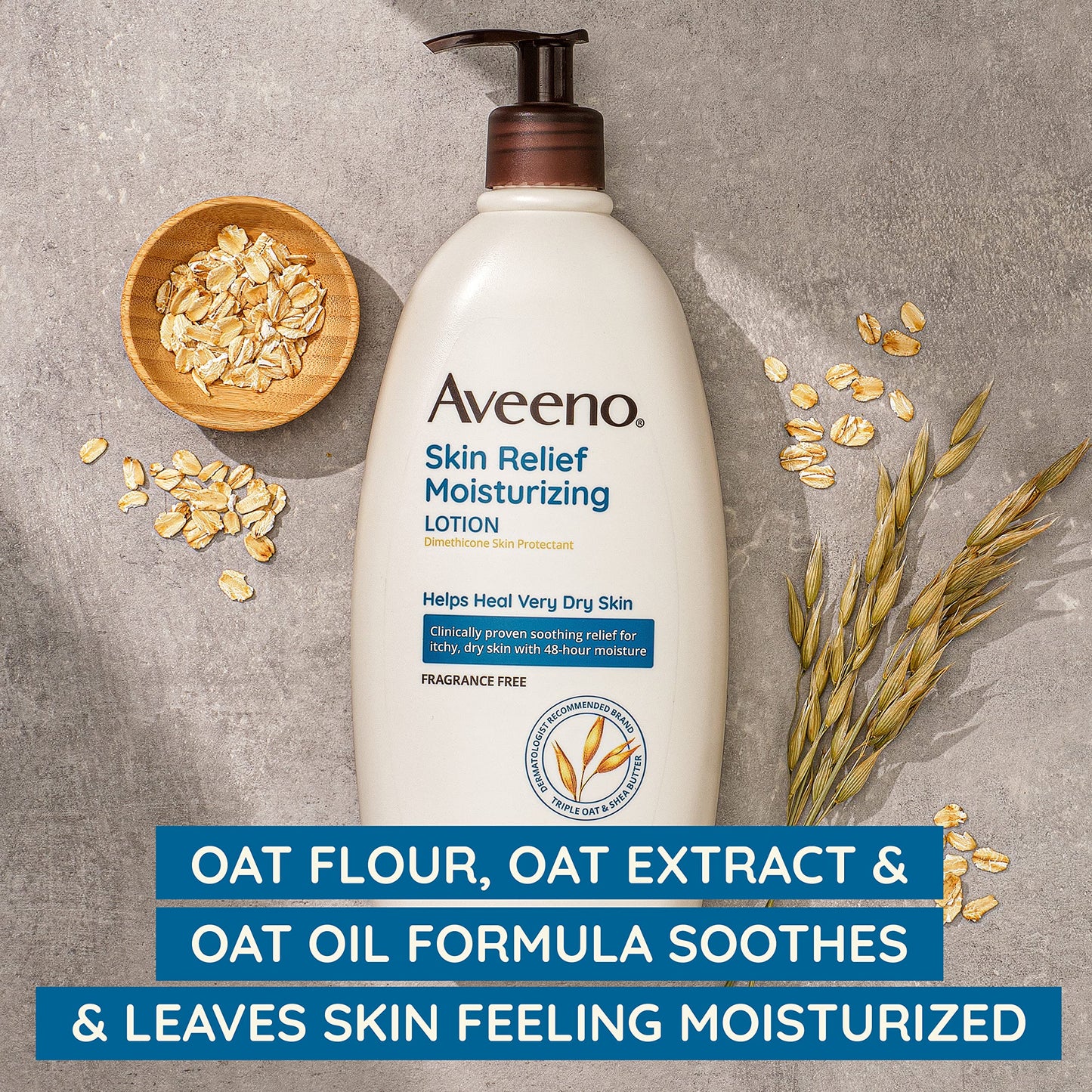 Aveeno Skin Relief Fragrance-Free Body Wash with Triple Oat Formula, Gentle Daily Cleanser for Sensitive Skin Leaves Itchy, Dry Skin Soothed & Feeling Moisturized, Sulfate-Free, 33 fl. oz