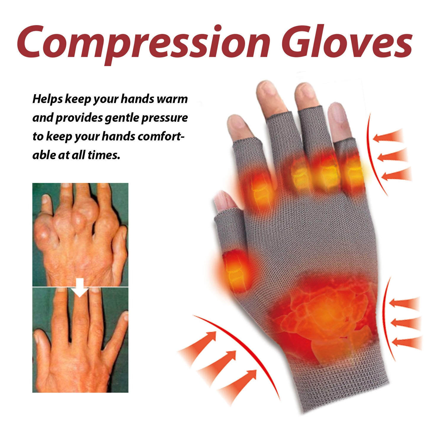 Wrist Gloves For Relieving Finger Stiffness And Joint Soreness And Swelling