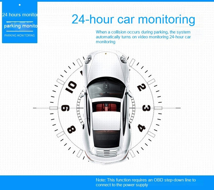 Driving Recorder HD Front And Rear Night Vision Double Recording Reversing Image