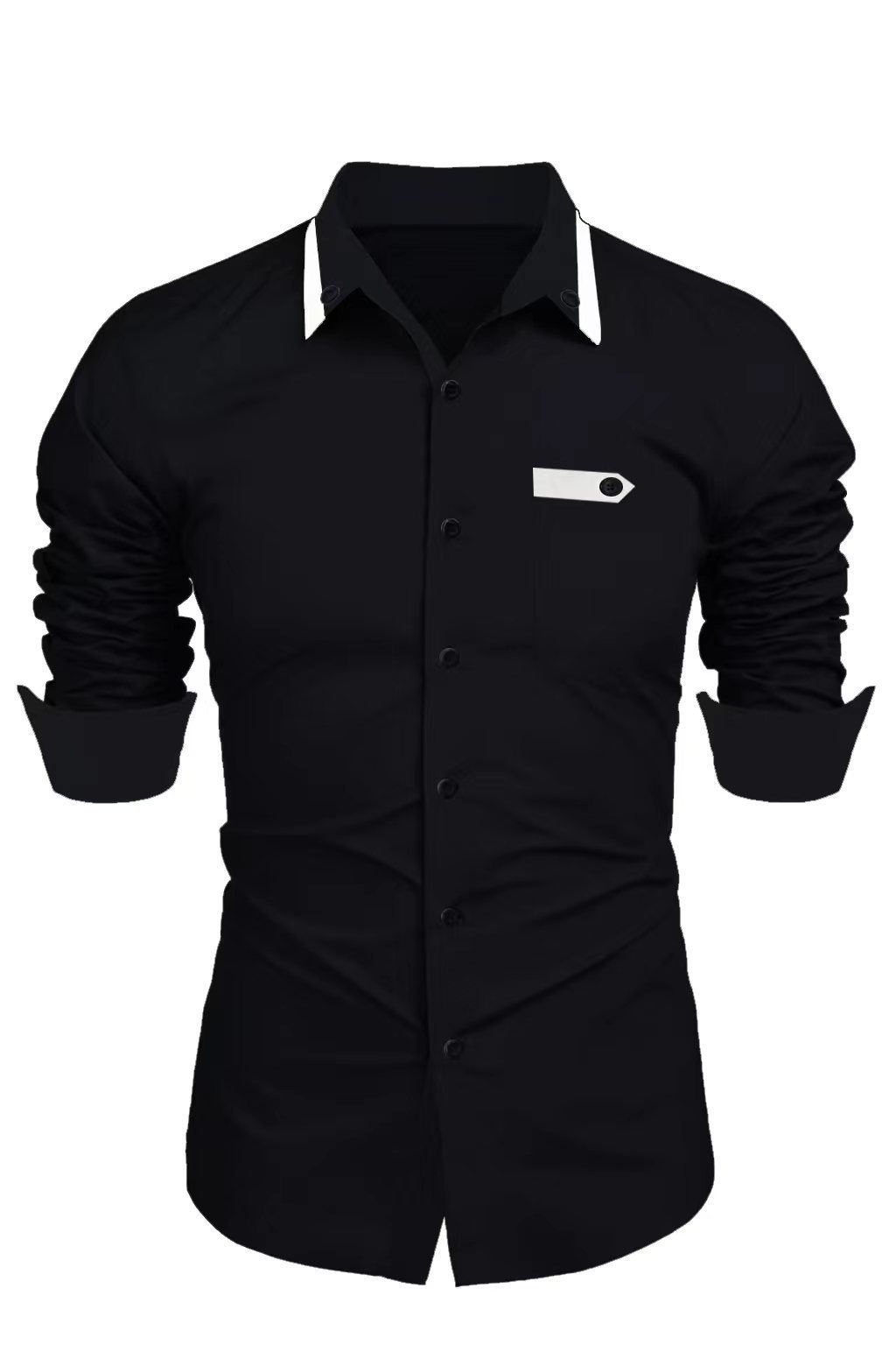 Men's Casual Fashion Business Trends Long-sleeved Shirt