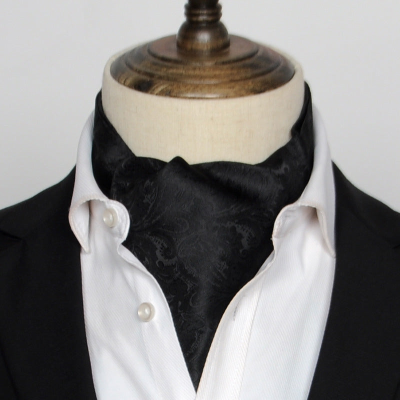 British Vintage Suit Silk Scarf Shirt