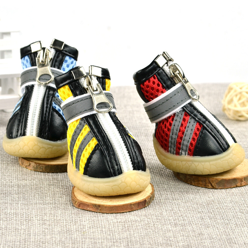 Sandwich Mesh Dog Shoes Breathable Reflective