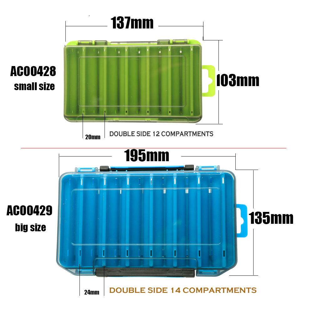 Double-sided Double-layer Tool Hard Bait Box Storage