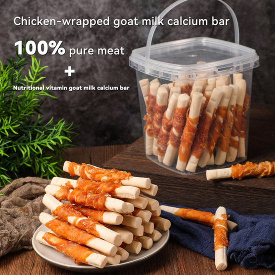 Dog snacks cat snacks chicken wrapped milk stick cleaning sticks dog calcium supplements and vitamin supplements are suitable for pets cats and dogs