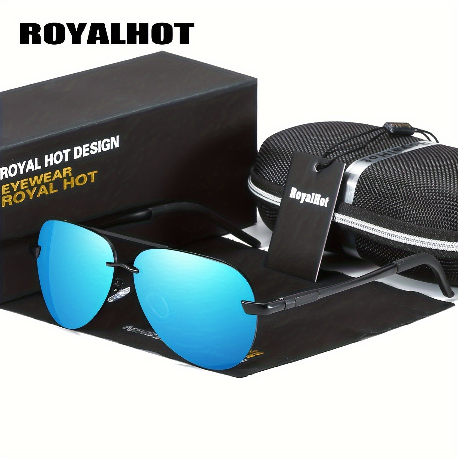 RoyalHot Polarized Unisex Metal Frame Casual Glasses  Stylish Daily Leisure Shades with TAC Lenses Zinc Alloy Frame and Glasses Case  Perfect for Cycling Outdoor Driving and Everyday Wear